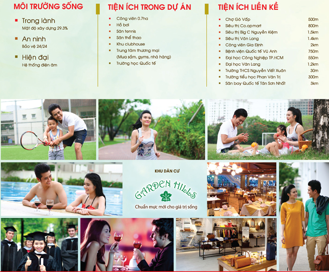 Tiện ích liền kề dự án Garden Hills Gò Vâp