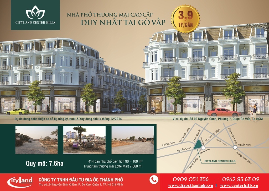 Phố kinh doanh Cityland Center Hills